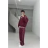 Bordo şerit detaylı owersize takım