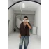 Kahve rengi yüksek kalite muslin gömlek