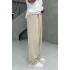 Krem Yüksek kalite kumaş baggy