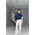 Lacivert 3 iplik şardonlu sweat