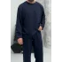 Premium Kalite Oysho Kumaş Lacivert Oversize Takım
