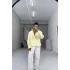 Sarı Premium Boxy Fit Poplin Gömlek
