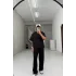 Siyah Premium 2 İplik Boxy Fit Takım.