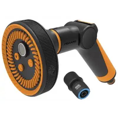 FİSKARS ÇOKLU SULAMA TABANCASI VE 13mm STOPLU HORTUM BAĞLANTISI