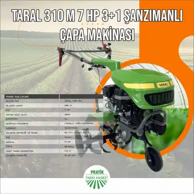 TARAL 310 m 7 hp 3+1 ŞANZIMANLI ÇAPA MAKİNASI