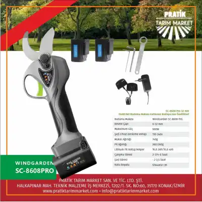 WindGarden SC 8608 Akülü Budama Makası 32mm