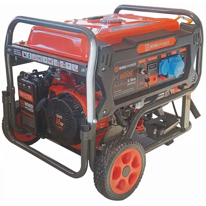 WindPower PT 8000E İpli / Marşlı Monofaze (220V-230V) Jeneratör
