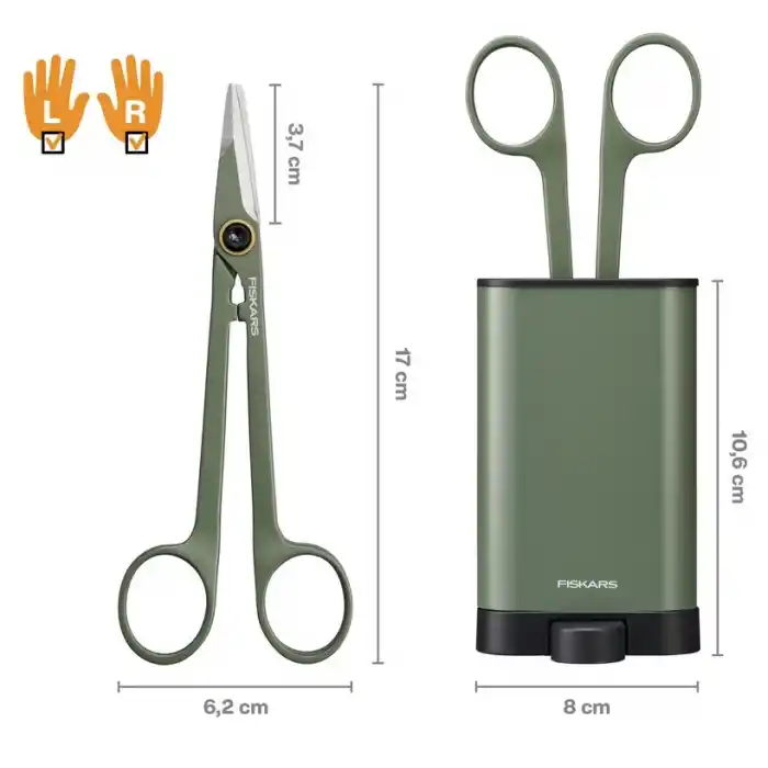 FISKARS KUTULU BİTKİ BAKIM MAKASI (16cm) İNCE UÇ
