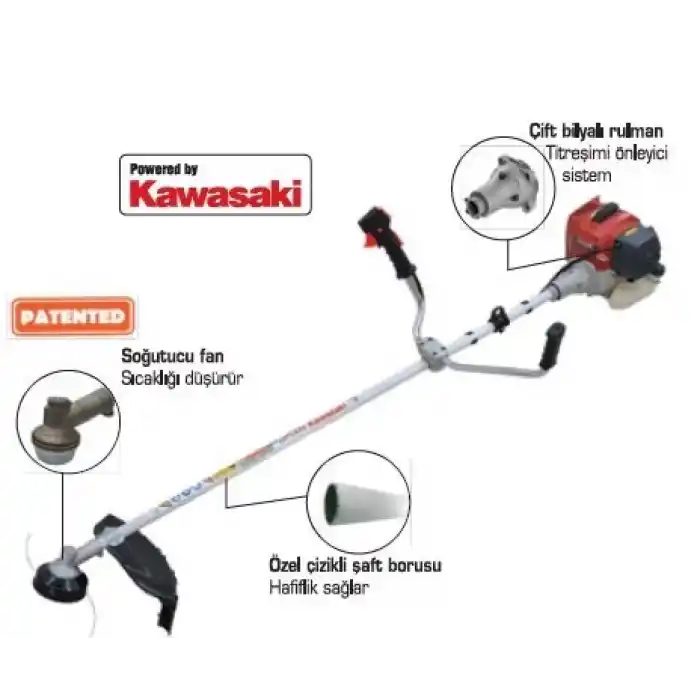 Kawasaki Mikawa X-800 EVO Easy Start Benzinli Yan Tırpan