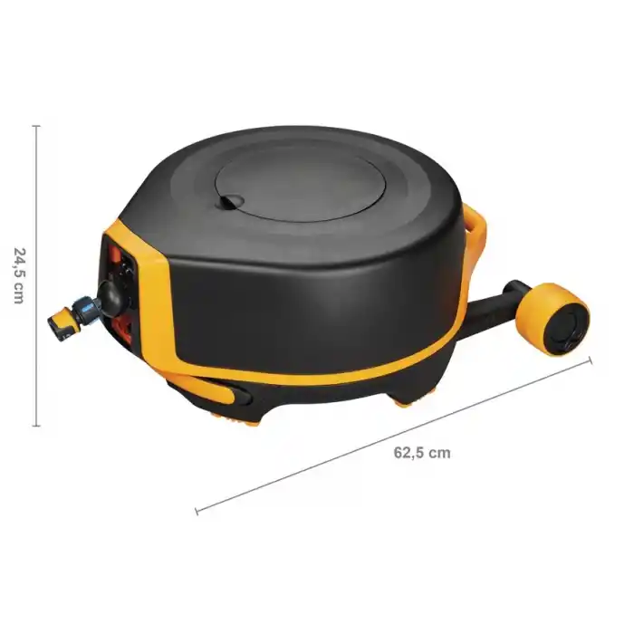 OTOMATİK HORTUM MAKARASI XL 20M+7M TEKERLEKLİ (1/2-13mm)