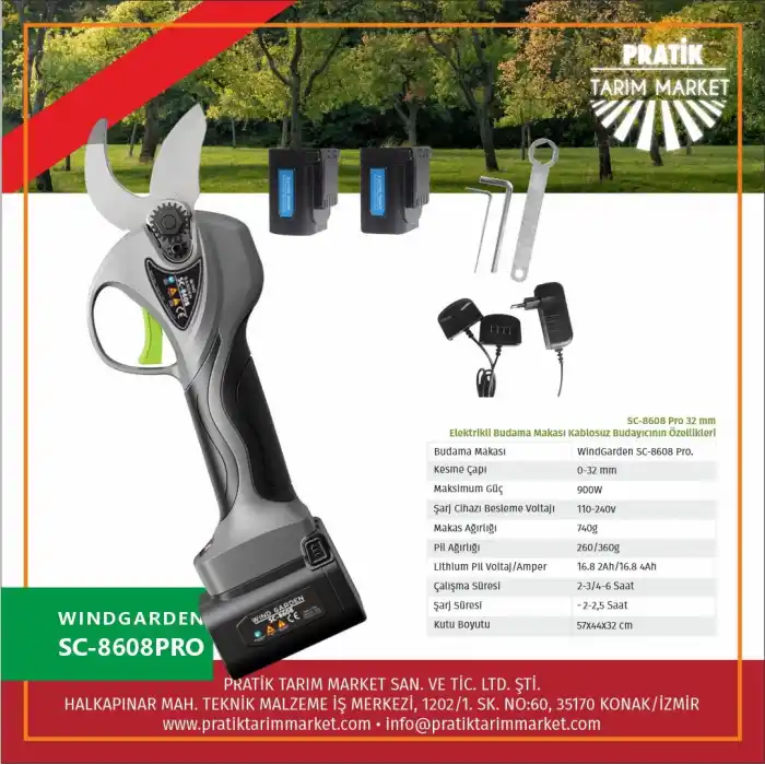 WindGarden SC 8608 Akülü Budama Makası 32mm