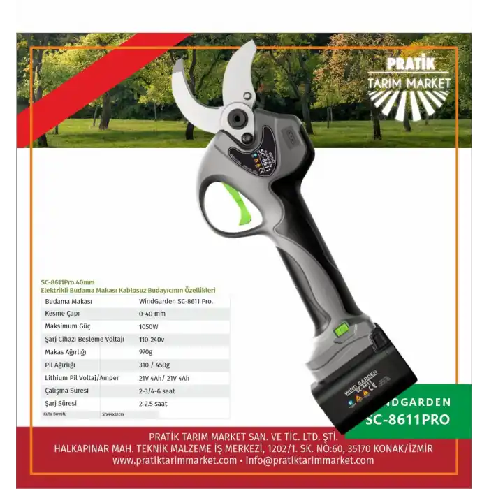 WindGarden SC 8611 Akülü Budama Makası 40mm