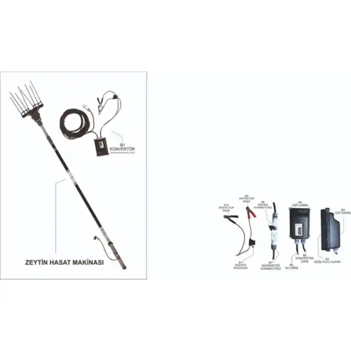 Olive Power Master Pro Akülü Zeytin Hasat Makinası 33v Devir Ayarlı