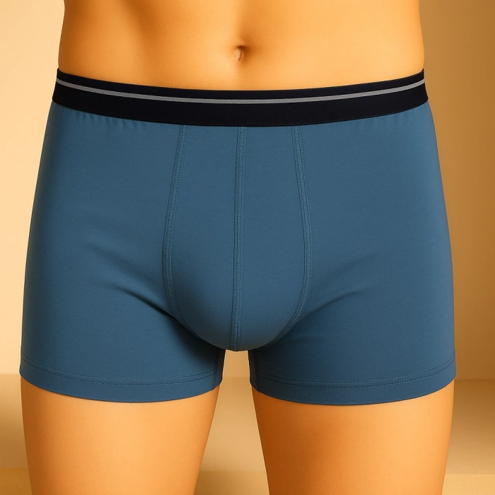 Erkek 3lü Boxer Seti – L Beden (Benekli Desenli / Bordo / Açık Mavi)