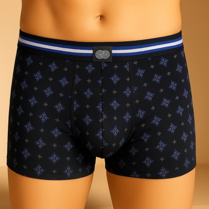 Erkek 3lü Boxer Seti – S Beden (Lacivert Mavi Gri Desenli / Siyah / Krem)