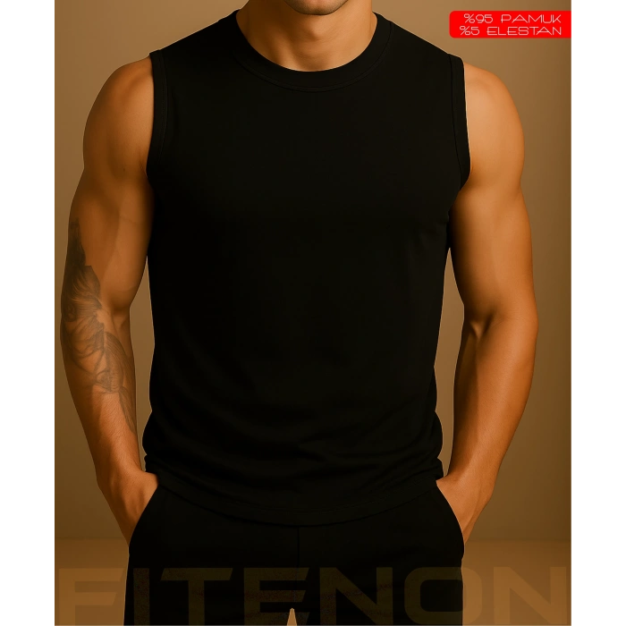 Fitenon Erkek 2’li Atlet Seti – (Siyah)