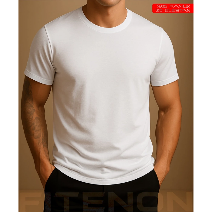 Fitenon Erkek 2’li T-Shirt Seti – (Beyaz)