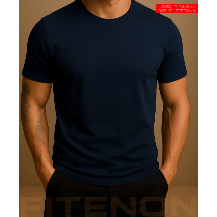 Fitenon Erkek 2’li T-Shirt Seti – (Lacivert)