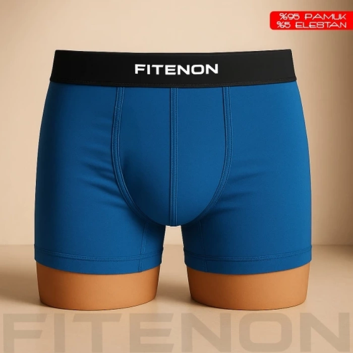 Fitenon Erkek 6’lı Boxer Seti – (Mavi / Çizgili Mavi / Koyu Çizgili Mavi)