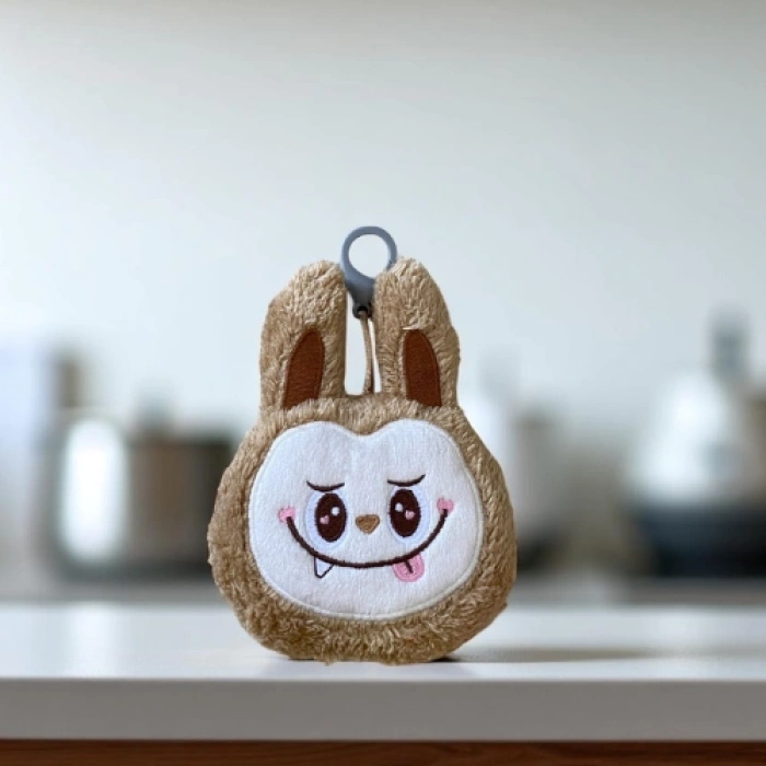 Labubu Kahverengi Peluş Anahtarlık