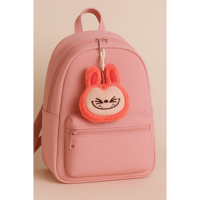 Labubu Pembe Peluş Anahtarlık