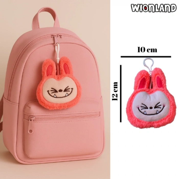 Labubu Pembe Peluş Anahtarlık