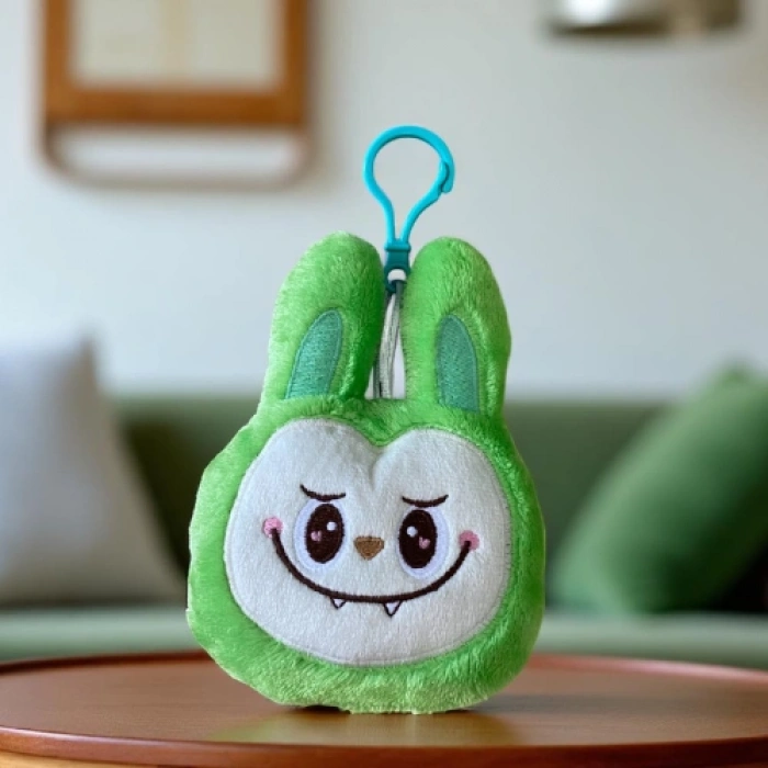 Labubu Yeşil Peluş Anahtarlık