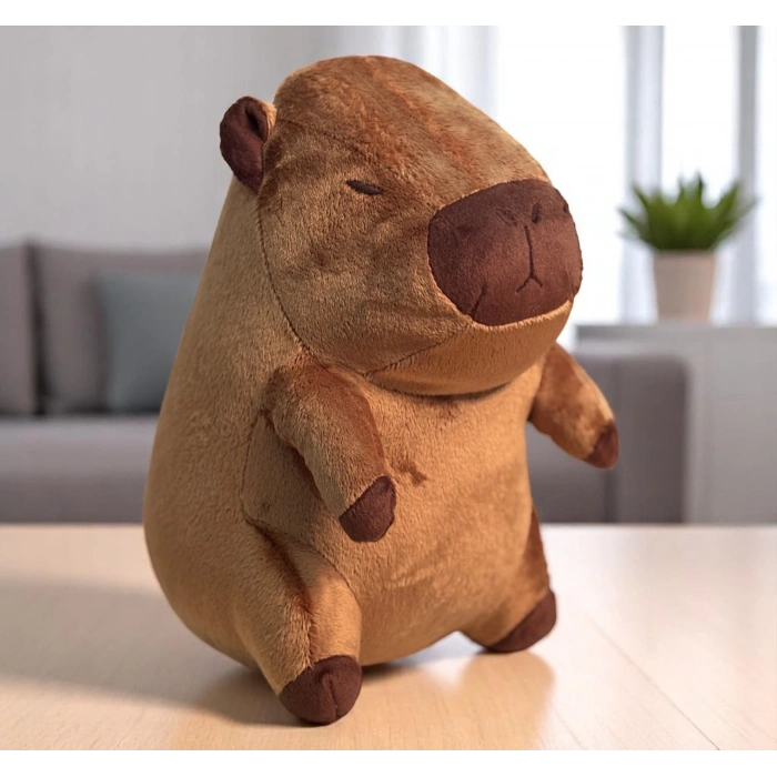 Oturan Kapibara Peluş Yastık