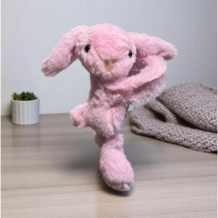Pembe Kucaklayan Tavşan Peluş Oyuncak