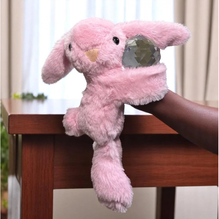 Pembe Kucaklayan Tavşan Peluş Oyuncak