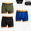 Erkek 3lü Boxer Seti – S Beden (Yeşil Çizgili / Siyah / Mavi)