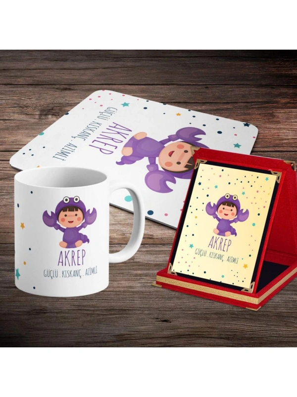 Akrep Burcuna Özel Tasarım Sevimli Hediye Seti