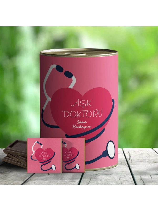 Aşk Doktoru Temalı Hediye Çikolata Konservesi
