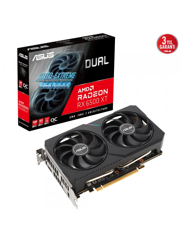 ASUS DUAL-RX6500XT-O4G 4GB GDDR6 HDMI DP 64BİT