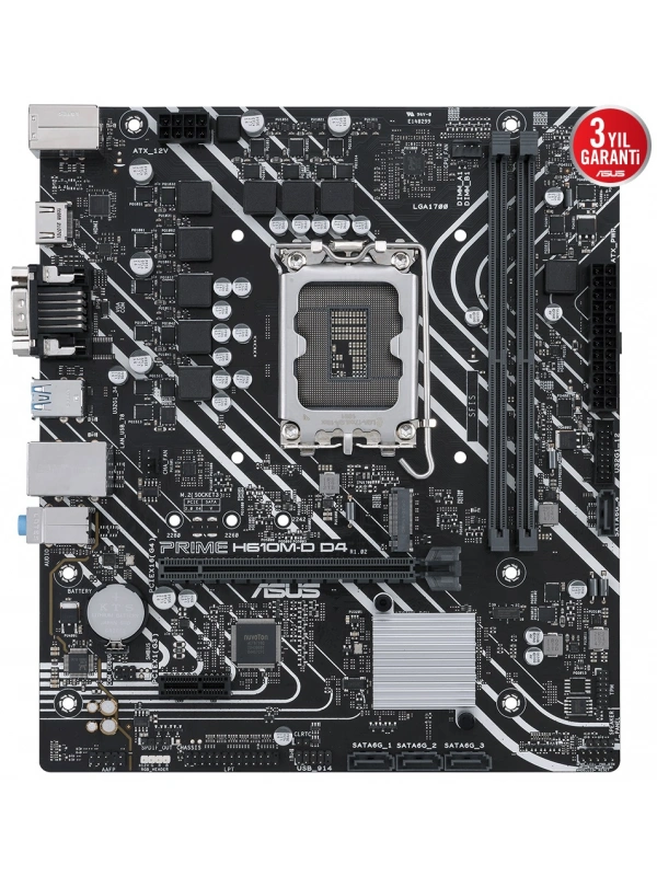 ASUS PRIME H610M-D DDR4 3200(OC) VGA HDMI DP M.2 mATX 1700p
