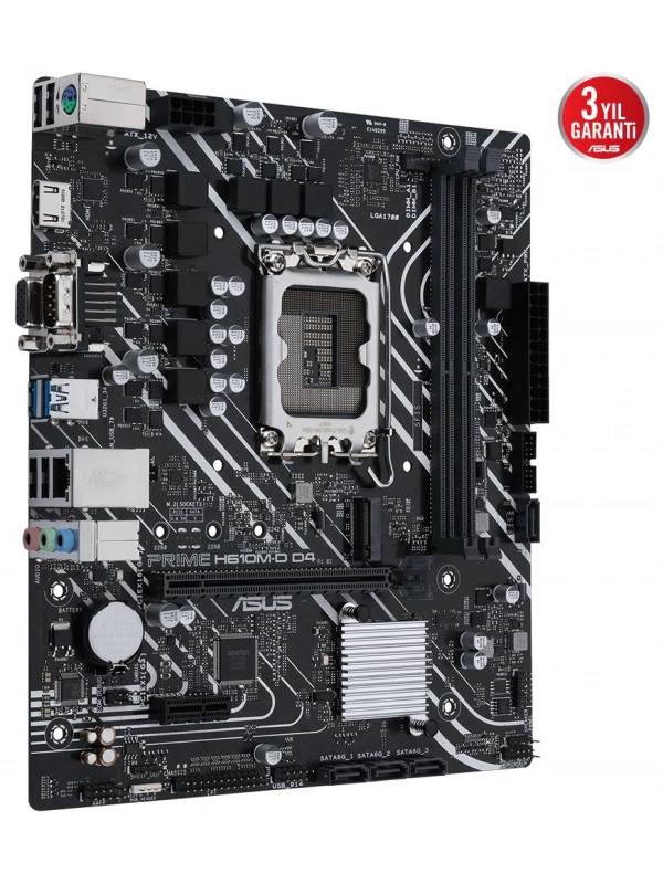 ASUS PRIME H610M-D DDR4 3200(OC) VGA HDMI DP M.2 mATX 1700p