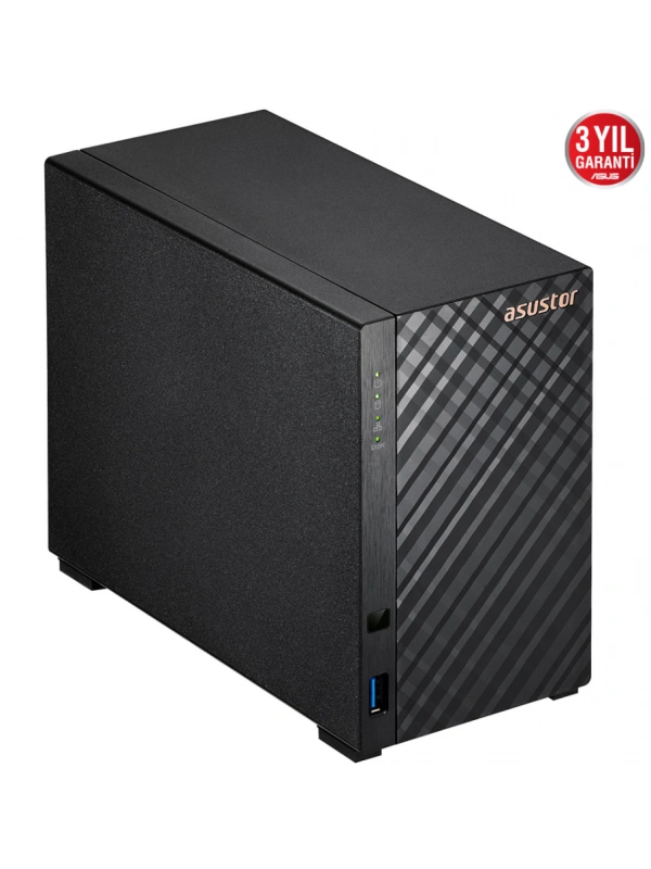 ASUSTOR AS1102T 2 SLOT 1GB DDR4 3.5 NAS DEPOLAMA ÜNİTESİ