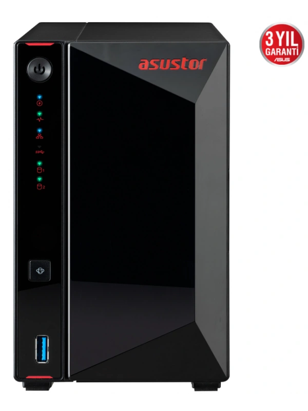 ASUSTOR AS5202T 2 SLOT 2GB DDR4 3.5 NAS DEPOLAMA ÜNİTESİ
