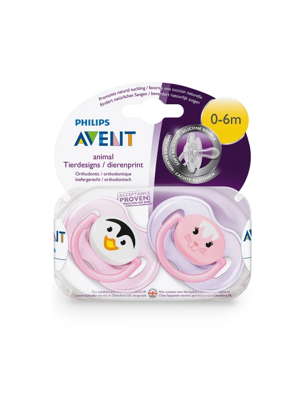 Avent 0% BPA Free Flow Yalancı Emzik 0-6 ay Truman Serisi 2li