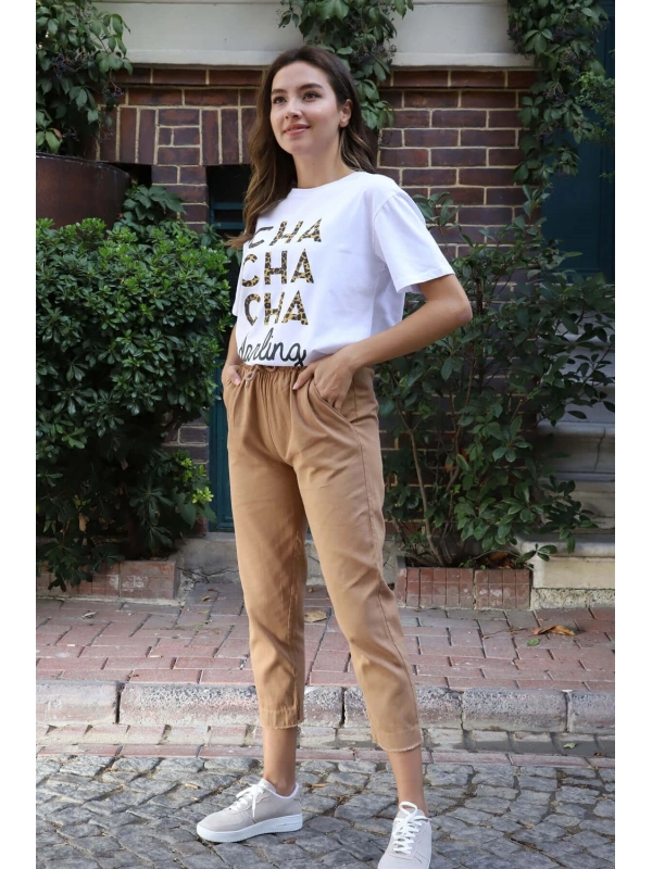 Baskılı Tişört-BEYAZ