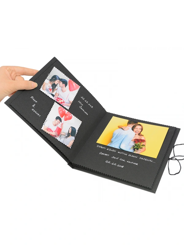 Beyaz Kalemli Kendin Yap Albüm Siyah Anı Defteri