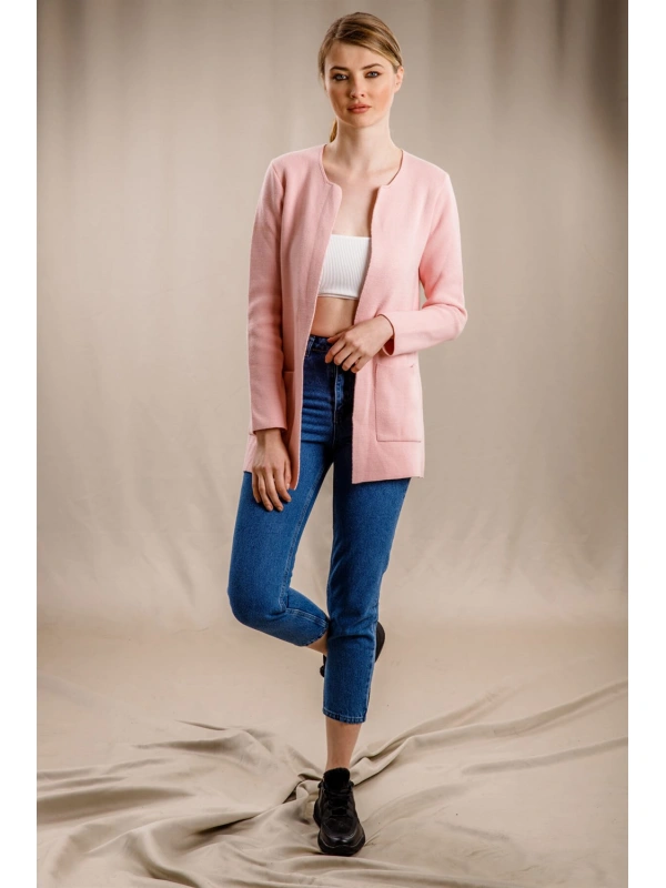 Cepli Uzun Hırka - PUDRA