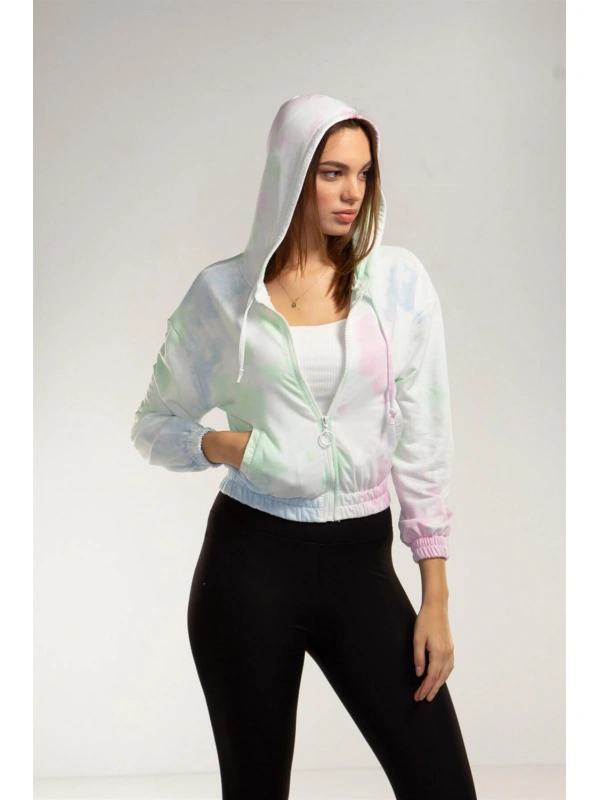 Crop Eşofman Üstü- RENKLİ