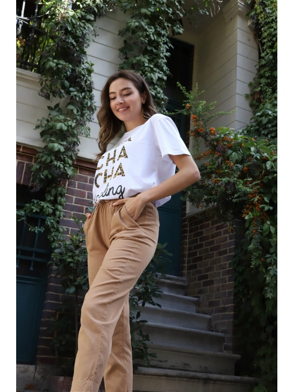 Jogger Pantolon- SÜTLÜ KAHVE