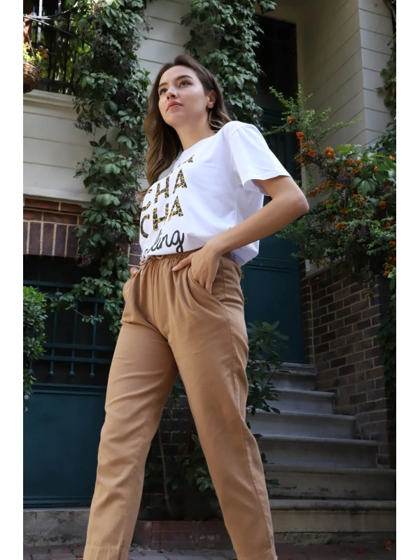 Jogger Pantolon- SÜTLÜ KAHVE