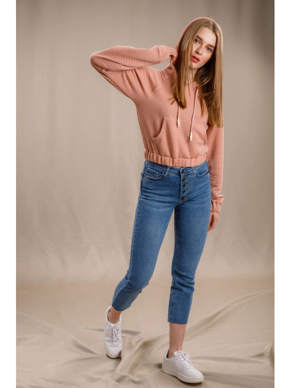 Kanguru Cepli Sweatshirt - PUDRA