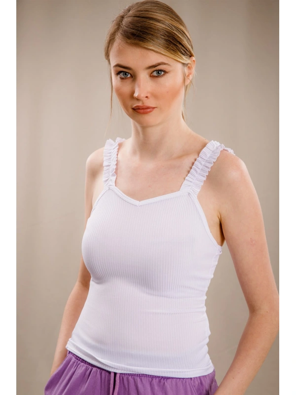 Kaşkorse Bluz - BEYAZ