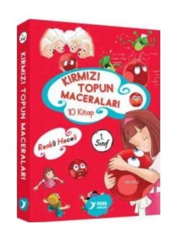 Kırmızı Topun Maceraları (10 Kitap Takım) 1. Sınıf El Yazılı Renkli Heceli
