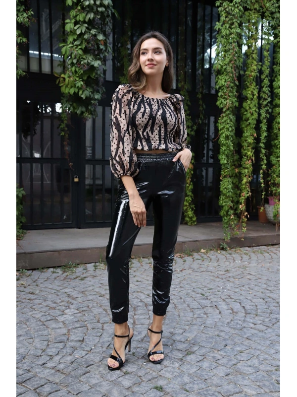 Madonna Yaka Crop Bluz - BEJ