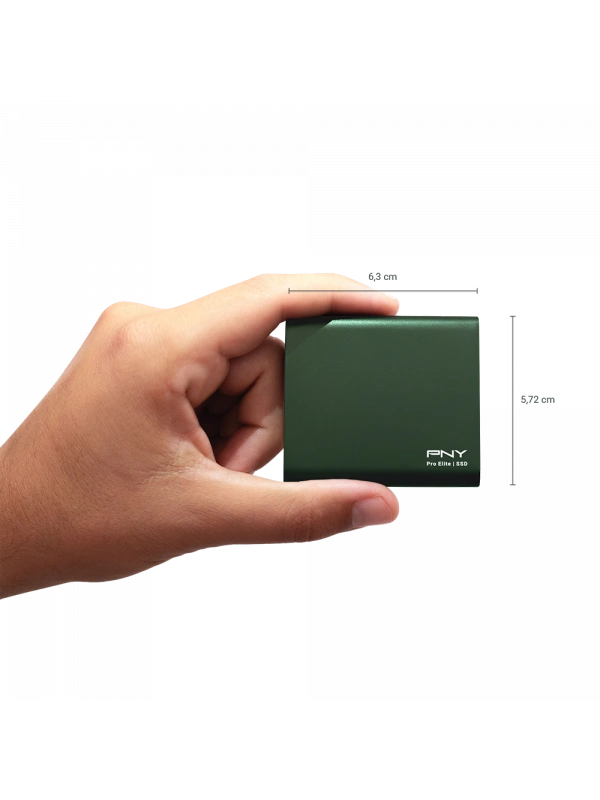 PNY Pro Elite Yeşil 250 GB 880/900MB/s USB 3.2 Gen 2 Type-C Taşınabilir SSD (PSD0CS2060GN-250-RB)